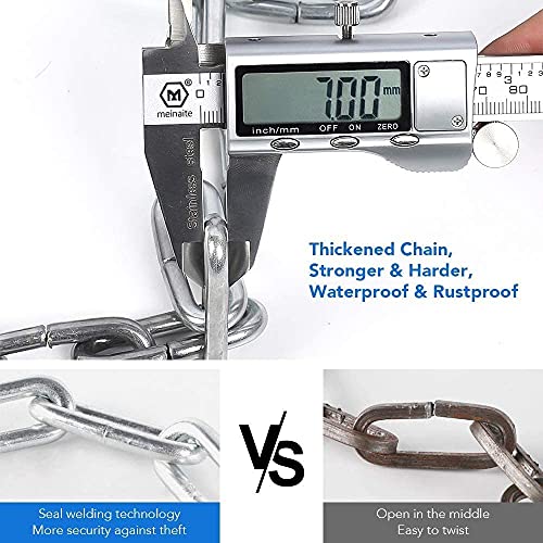 Bike Lock Chain Bicycle Lock - Bike Locks Heavy Duty Anti Theft Chain Lock 5 Digit Combination Resettable Cycle Lock For Bicycle #TOP2