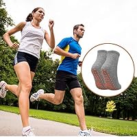 NATUCE 2Paar Anti-Rutsch-Socken Rutschsocken Stopppersocken Yoga ABS Socken für Erwachsene Männer Herren Antirutsch Sportsocken Baumwolle für Sport Yoga Pilates Gymnastik Trampolin Blau/Grau – Ansicht 2