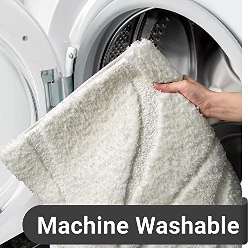 Dexde Bathroom Rugs Runner 24 X 60 Inch, Extra Long Bathroom Rug Non-Slip, Machine Washable Bath Mats Rug, Cream White Soft Carpets For Bathroom Shower #TOP6