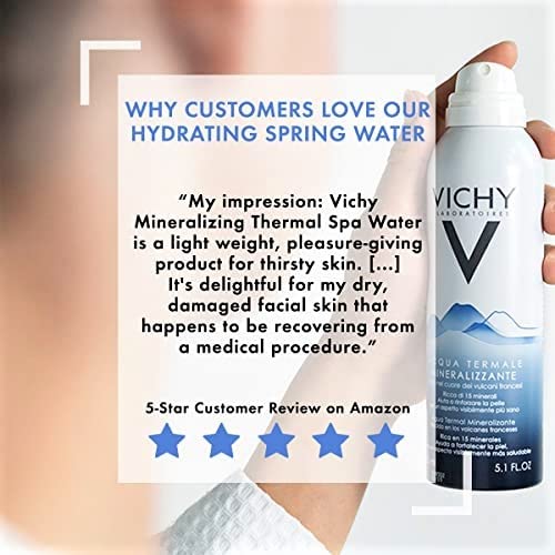 Vichy Mineralizing Thermal Water, Hydrating Face Mist With Natural Antioxidants To Soothe And Regenerate Skin, Mineral-Rich Soothing Facial Spray, Safe For Sensitive Skin, 1.69 Fl Oz (Pack Of 1) #TOP7