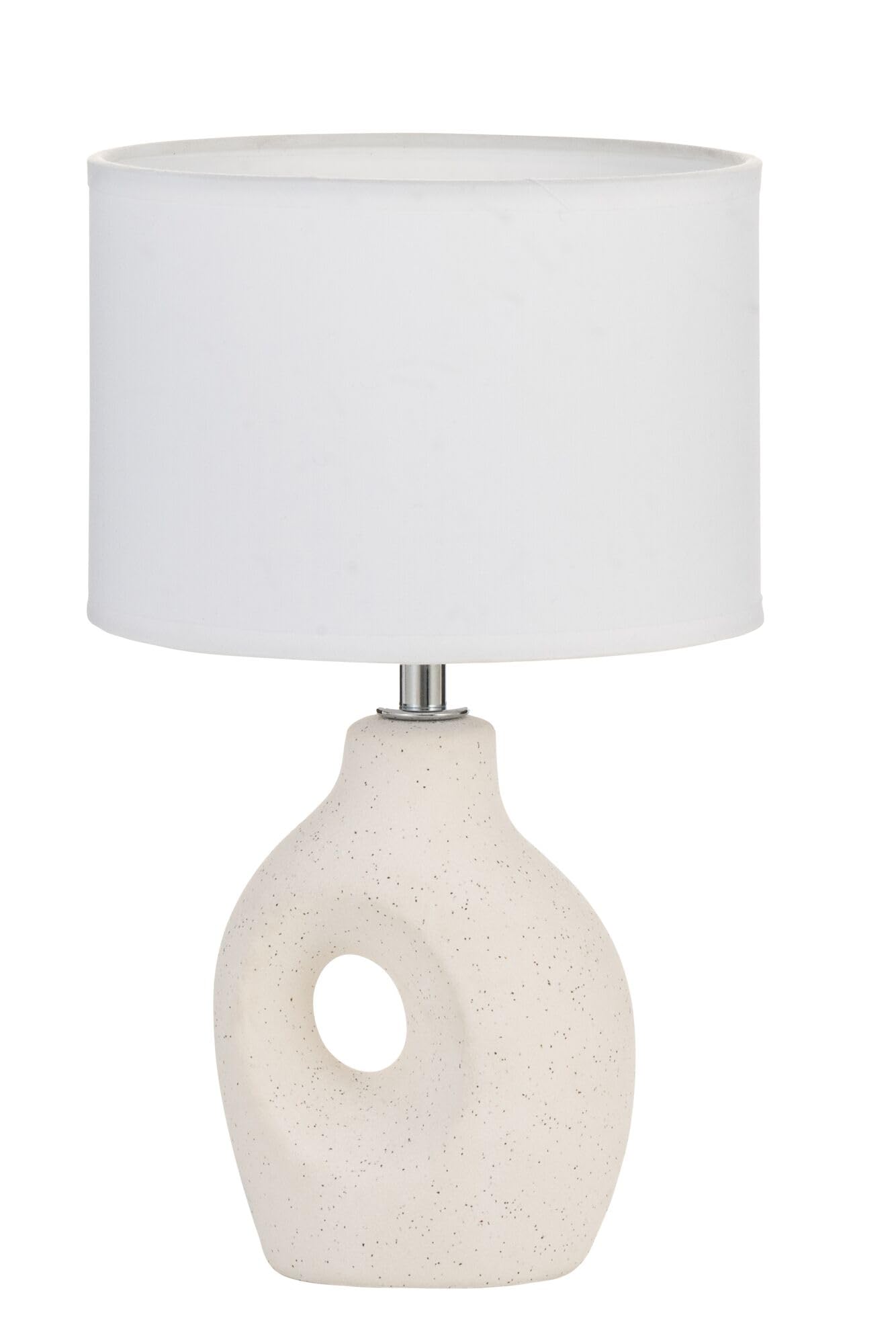 Pauleen White, Beige Pure Crush Table Lamp, White/Beige