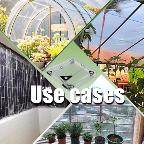 Lona transparente con ojales impermeable y resistente a desgarros para muebles de jardín 8
