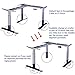 VWINDESK VJ301 L Shaped Electric Height Adjustable Standing Corner Desk Frame Only W/Triple Motor, Ergonomic Sit Stand Up Height Adjustable Steel Base with Digital Memory Keypad (Black)