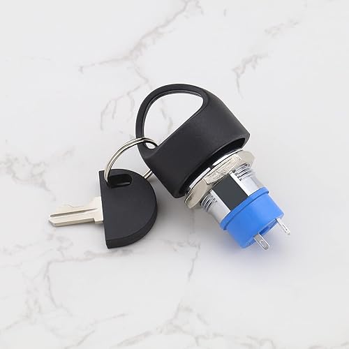 Miniatura 7 de Interruptor de arranque de encendido con 2 teclas, 3 posiciones, encendido y apagado, interruptor de encendido Controles para movilidad, scooter,