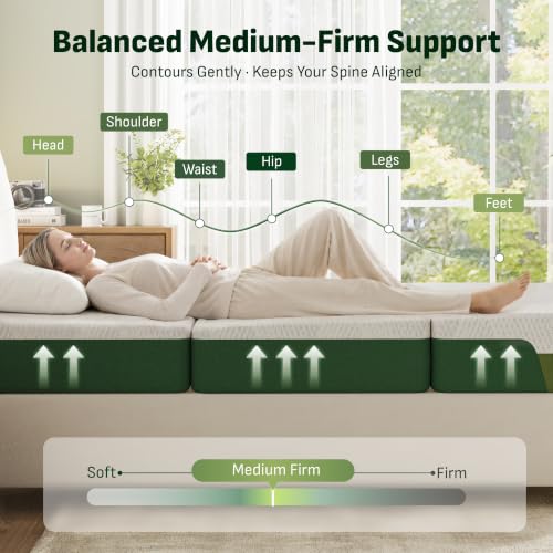 Image of Softa Tri-Fold Mattress Queen 4 Inch, Cooling Gel Memory Foam, Washable Cover, Non-Slip Base, Viscose from Bamboo, Certi-PUR & Oeko-TEX Certified, Space-Saving Floor Bed for Guest, Camping, Yoga, RV