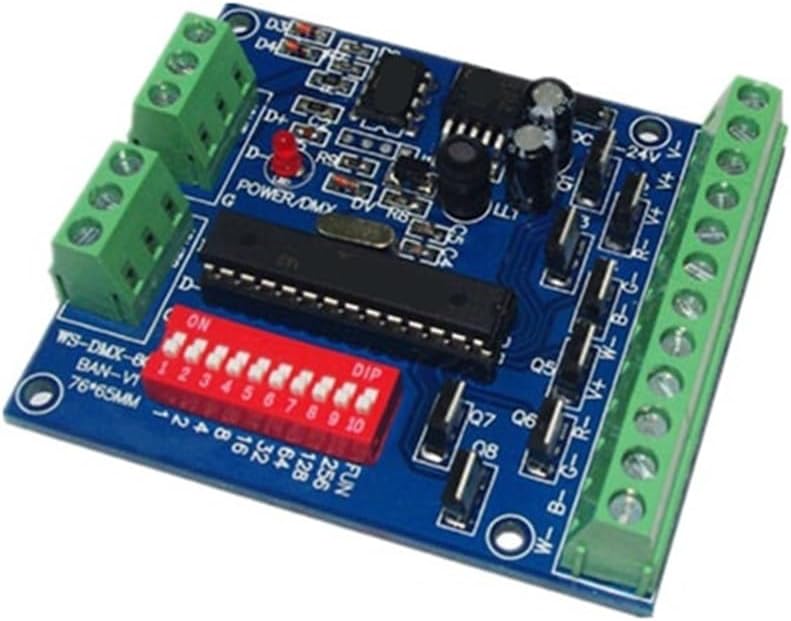 DC5V 12V 24V 36V 3CH 4CH 6CH 8CH 9CH 12CH 18CH 27CH 36CH Channel LED DMX512 Controller Board LED decoder for LED Lights(8CH)
