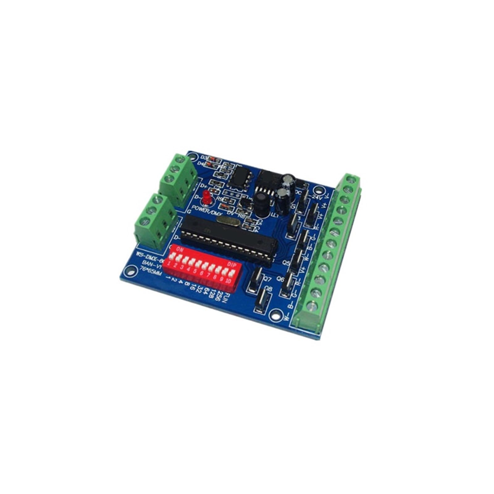 Placa DMX512 LED de 8 canales para solucionar parpadeos en iluminacion comercial de 5V a 36V