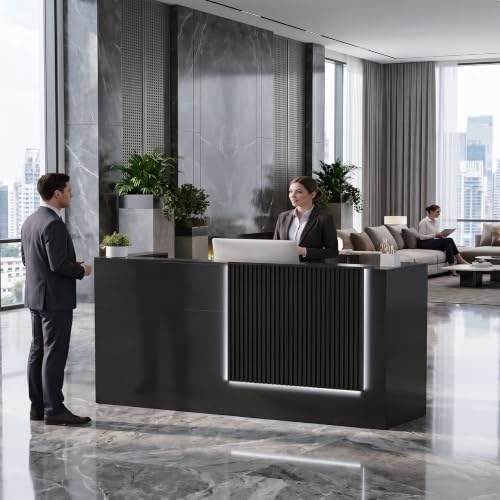 79" Modern Desk with Charging & LED