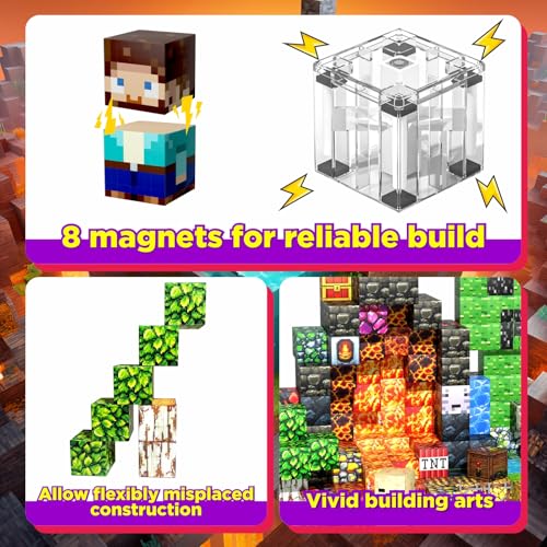 KILOUXEN 200PCS Magnetic Building Blocks,Learning Sensory Toys for Kids Ages 4-12,STEM Toys Educational Magnet Cubes, Birthday Gifts for Boys & Girls - Image 6