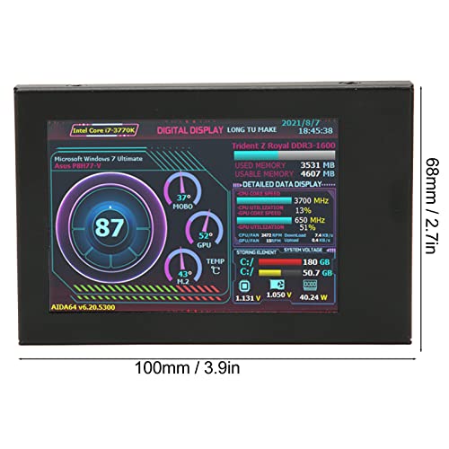 Image of Zopsc Portable Laptop Monitor 3.5 Inch 1080P FHD Second Screen, Protective Cover with Speakers, USB C Travel Monitor for PC Phone Gaming Console