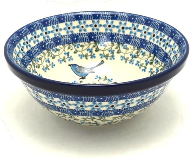 Polish Pottery Bowl - Medium Nesting (6 1/2") - Song Bird