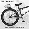 cubsala Freestyle BMX Bike, 20 Inch Yaphet Bicycle for Teen Beginner and Adult Riders, Bike with Hi-Ten Steel Frame, Black #2