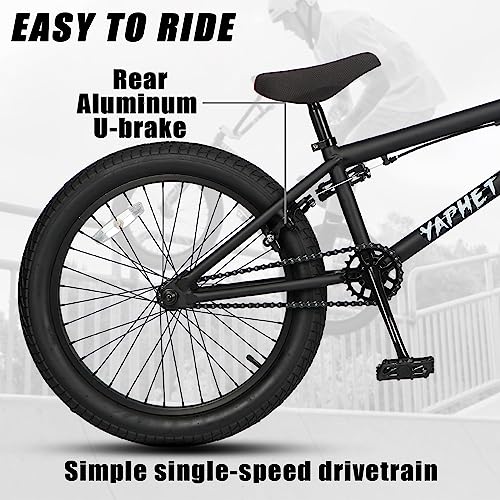 Freestyle BMX Bike, 20 Inch Yaphet Bicycle for Teen Beginner