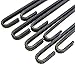 16 Steel Rebar Ground Stakes J Hook Heavy Duty 12" Deer Fence Hard Firm Soil Set