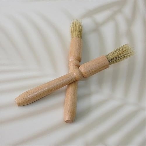 Miniatura 8 de Cepillo de limpieza para molinillo de café, 2 piezas, mango de madera y cerdas naturales, cepillo de madera para polvo, accesorios para grano de