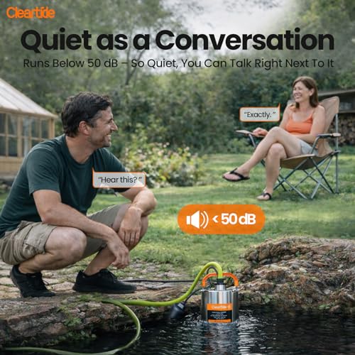 Image of Cleartide Stainless Steel Submersible Water Sump Pump with Float Switch, 3 /4 HP, 3780 GPH Ideal for Pool, Yard, Flooded Cellar & Basement, Hot Tub, Pond, and Garden Draining, 10 FT Cord