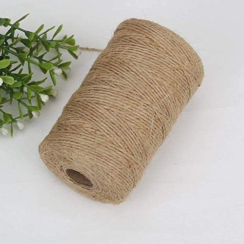 tenn well 1.2mm Jute String, 656 Feet Natural Jute Twine String Brown String for Gift Wrapping, Gardening Floristry and Crafts Decoration