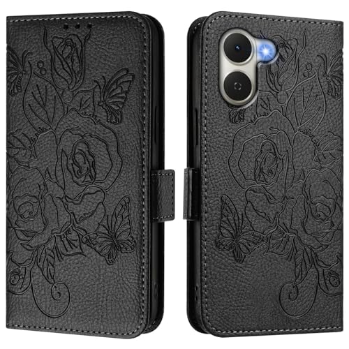 Cover �Ή��@�� for Tecno Spark Go 3,�Ή��@�� for Tecno Spark Go 3 �t���b�v�X�^���h�t�����z�^�X�}�z�J�o�[ Black