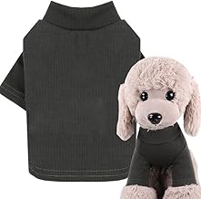 RIOSTUDIO Dog Clothes, Border Summer Knit, Border Inner, Short Sleeve, Half High Neck, Turtle, Inner Layer, For Small Dogs, For Medium Dogs, Rio Studio (4) Military Green, L)