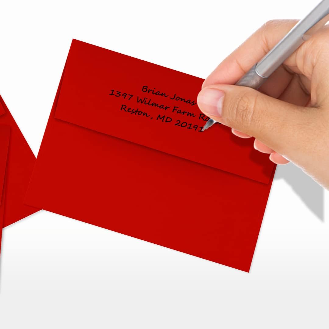 A2 Invitation Envelopes (4 3/8 x 5 3/4) - Holiday Red (250 Qty.)