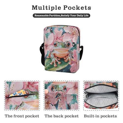 KLL Simple Shining Jewelry Frog messenger bag Vegan Leather crossbody bag men Travel Shoulder Handbags2