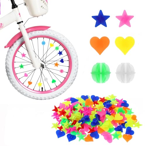 Weenwill - Weenwill Perles pour Rayons de Vélo,216 PCS Clip Rayon Vélo Coloré pour Rayons de Vélos,Decoration Rayon Velo Décorations de Roues pour Garçons,Filles et Enfants,Accessoires de Vélos Amusants - -5%