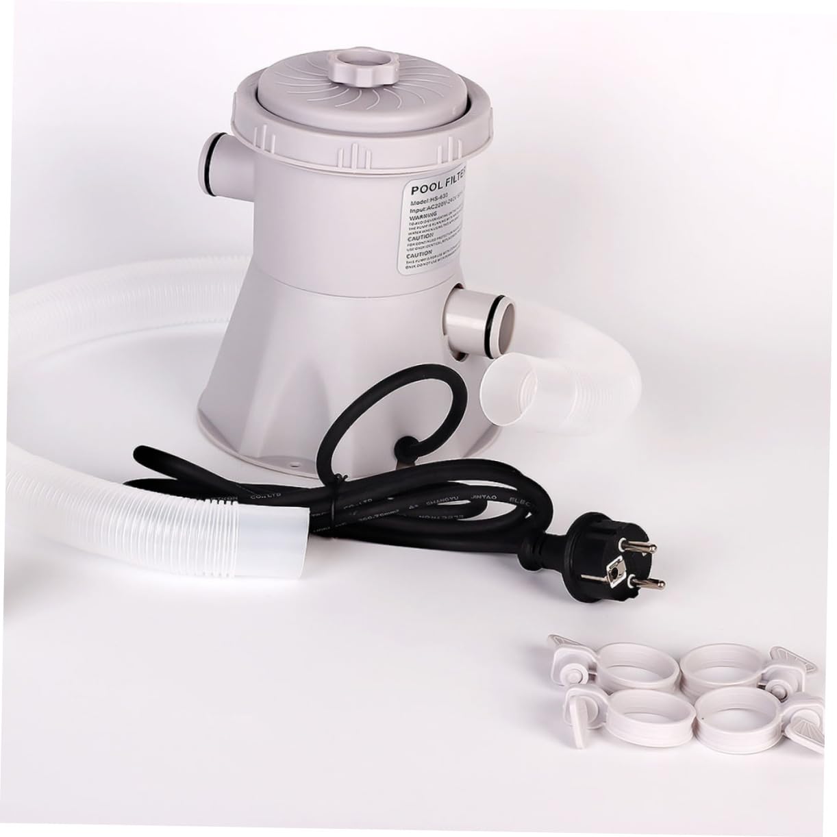 Pompe de Filtration Piscine 1 Set en Plastique, Circulation Eau, Nettoyage