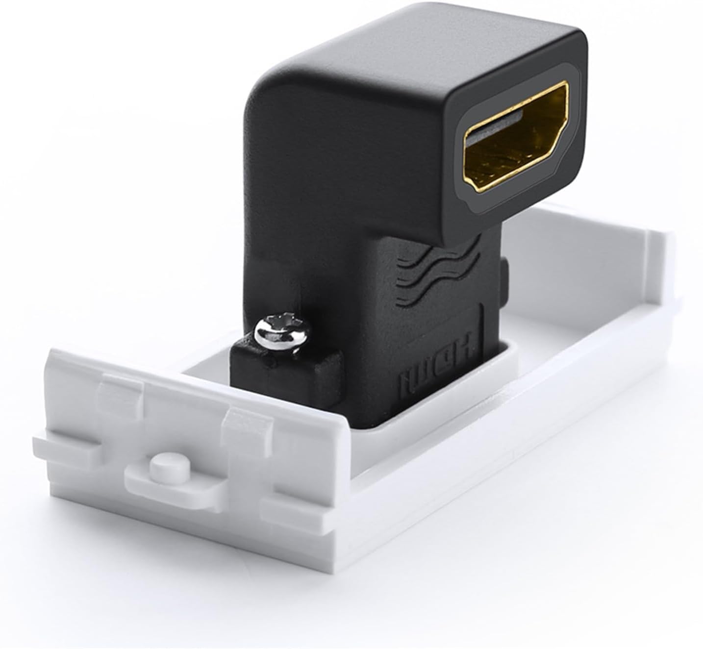 Hdmi Panel 86 Type Socket Module 4K high Definition line Multimedia 2.0 Concealed Audio and Video Free Welding line (Size : Straight Module)