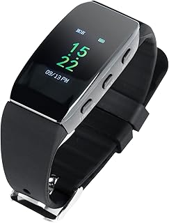 Leitor de mp3,ERYUE Gravador de voz digital de 16 GB Assista ditafone de áudio com tela colorida Pulseira destacável MP3 Music Player Gravador ativado por voz Suporte Data e hora/Proteção por sen