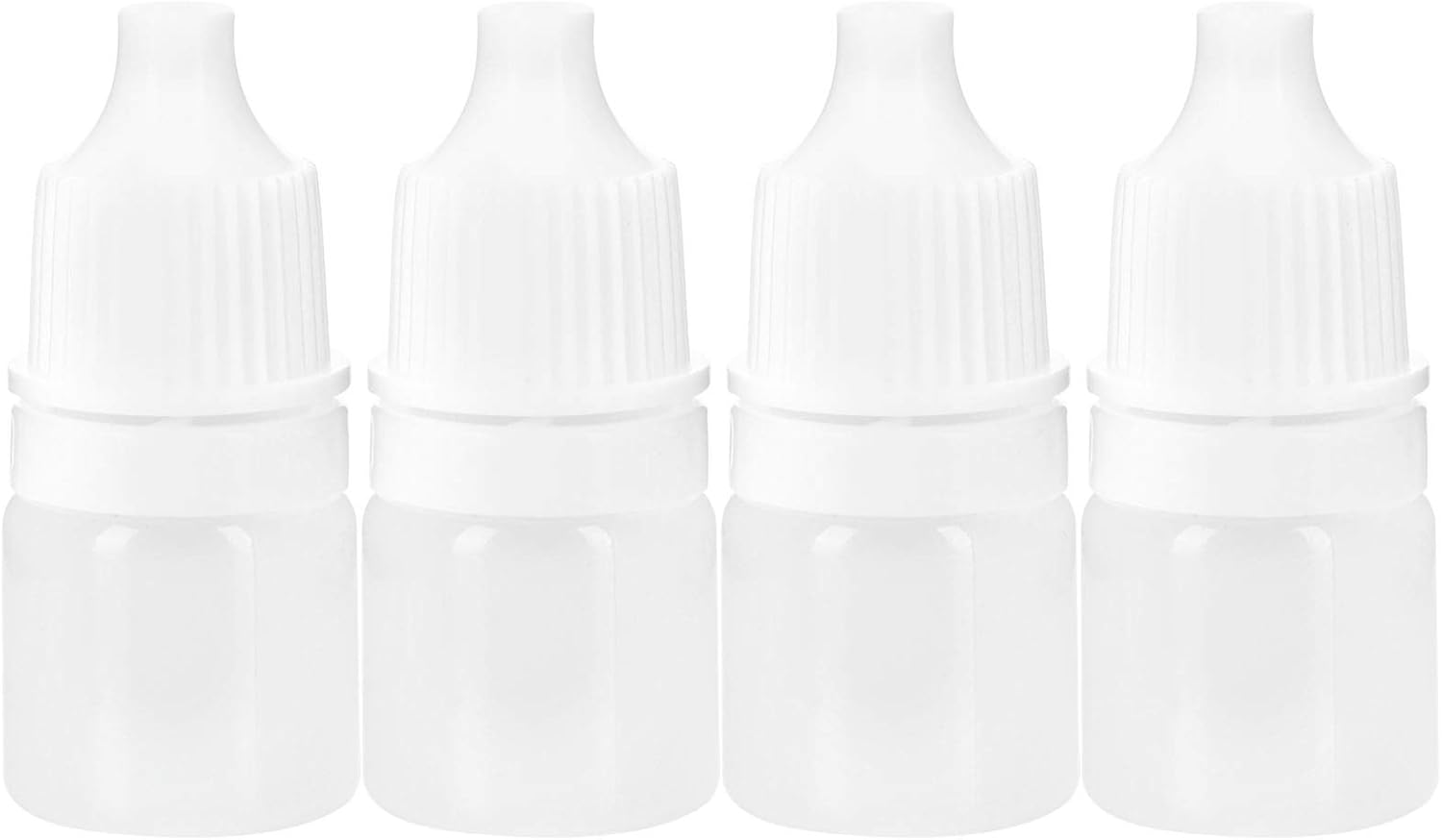 Bediffer 100 szt. Wyciskane Plastikowe Butelki z Zakraplaczem na Krople do Oczu i Lekkie Płyny 2 Ml Biały Pojemnik Wielokrotnego Użytku Idealny do Podróży