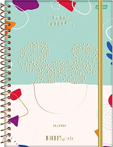 Agenda Planejamento 80 Fls Mickey Arts Verde E Bege Jandaia