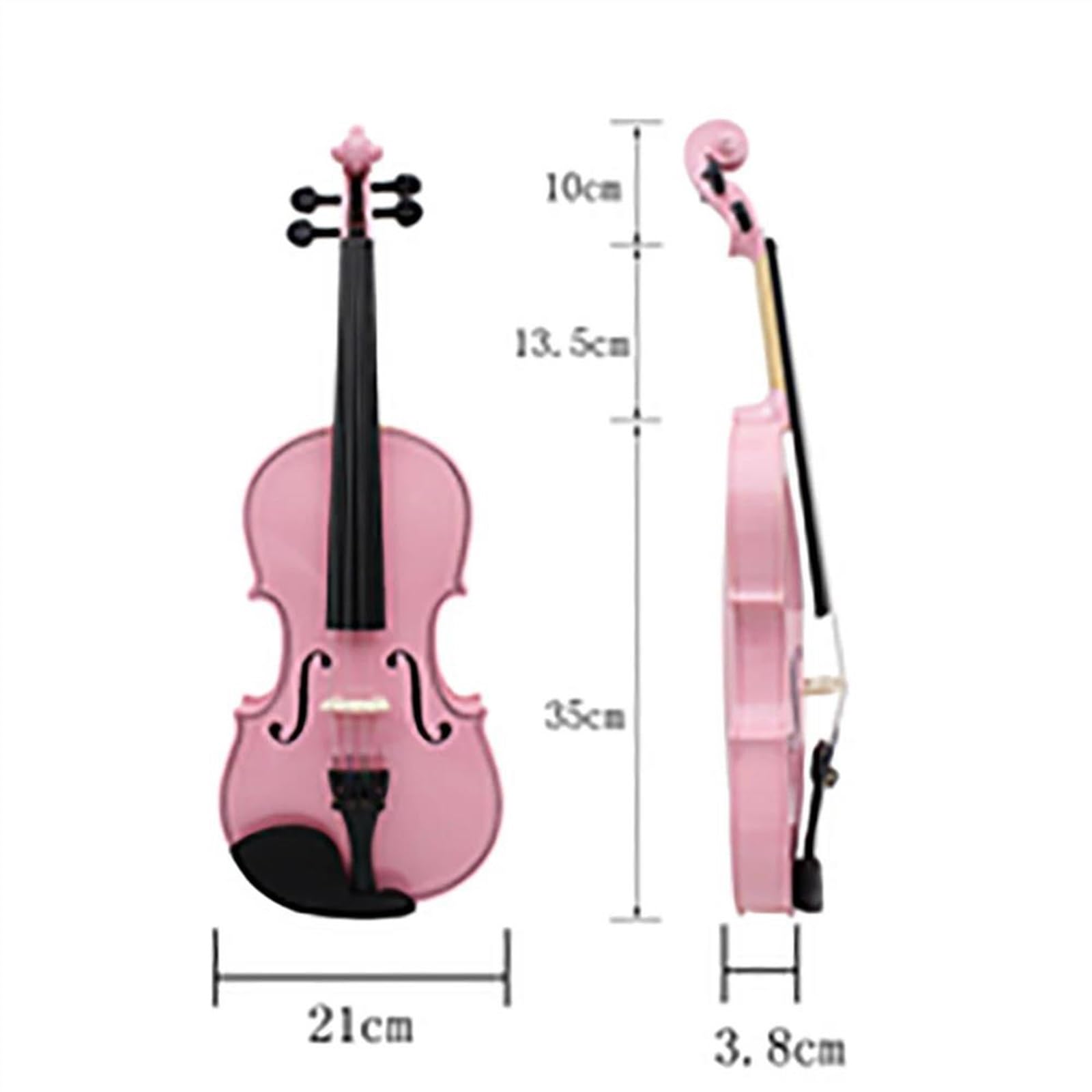 Geigeninstrument 4/4 Anfänger Rosa Violine Ahorn Panel Violine Mit Fall Bogen Saiten Schulterstütze Teile Geeignet Musik Unterricht Studie (Color : 4-4 Violin Set)