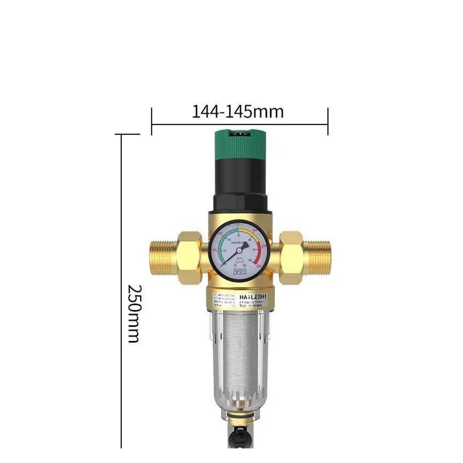 Riduttore Di Pressione Acqua DN15/20/25 Controllo della pressione tubazione Pre-filtro Regolatore dell'acqua Valvola di sicurezza limitatrice Filtro in acciaio inossidabile 316 per acqua(DN20)