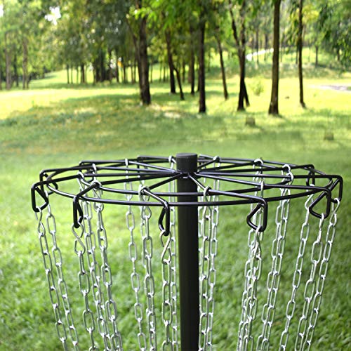 Crown Me Disc Golf Basket Target Include 3 Discs, 24-Chain Portable Metal Golf Goals Baskets #TOP7