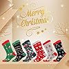 BISOUSOX Calze di Natale Uomo Donna 6 pairs Christmas Socks Regalo di Natale in Cotone Calzini con Renna di Babbo Natale con Omino di pan di Zenzero Multicolor 39-46 #1