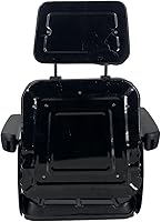 Vista 6 de Asiento de suspensión universal para tractor, asiento de carretilla elevadora ajustable de 6/5.906 in con pista deslizante, reposabrazos