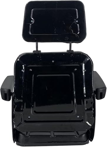 Miniatura 6 de Asiento de suspensión universal para tractor, asiento de carretilla elevadora ajustable de 65.906 in con pista deslizante, reposabrazos y