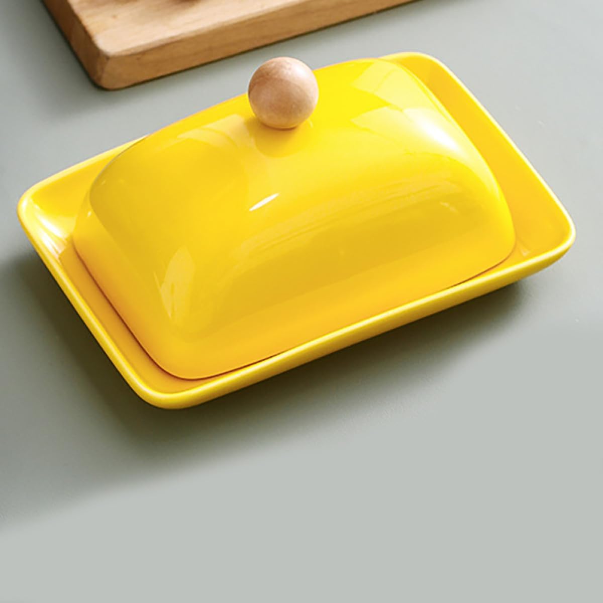 VALICLUD Ceramic Butter Dish with Lid and Cutter Versatile Household Butter Container for Kitchen and Dining Suitable for Cheese Snacks and Desserts Storage
