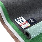 Primaflor Rasenteppich | Anthrazit, 2,00m x 3,00m | Comfort | UV-stabil & schnelltrocknend | Mit Noppen | Kunstrasen-Teppich für Balkon, Terrasse & Poolbereich | Outdoor Bodenbelag | Balkonteppich