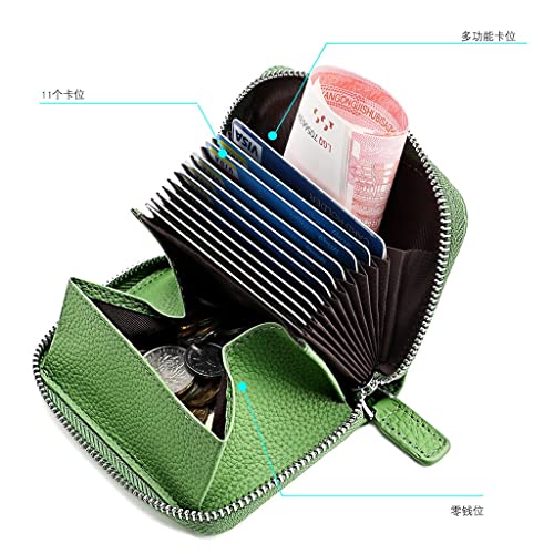 Leather Card Bag Men's And Women's Wallets Short Purse Organ Card Bag Zipper Coin Purse Cowhide3