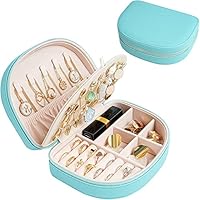 ProCase Sieradendoos, draagbare schelpvormige sieradenetui, 2-laags sieradenorganizer in PU-leer, oorbel ketting armband ringhouder doos voor vrouwen meisje - smaragd ProCase Sieradendoos, draagbare schelpvormige sieradenetui, 2-laags sieradenorganizer in PU-leer, oorbel ketting armband ringhouder doos voor vrouwen meisje - smaragd
