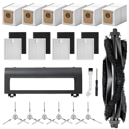 Image of 18 Pack Replacement Parts for eufy L50, L60 Robot Vacuum Series Robot Vacuums Accessories Kit, 1 Roller Brush, 4 Pack Filters and Sponges, 6 Side Brushes, 6 Duct Bags and 1 Rollin Brush Guard