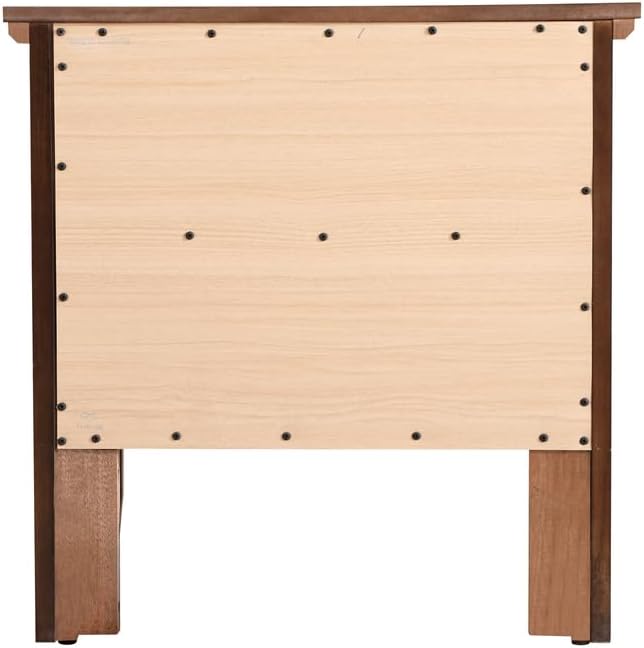 HomeStock Old World Charm Nightstand - Dovetailed Drawers for Bedroom Storage, Stylish Nickel Hardware, Painted Nightstand, Floor Mountable Espresso/2 Drawer