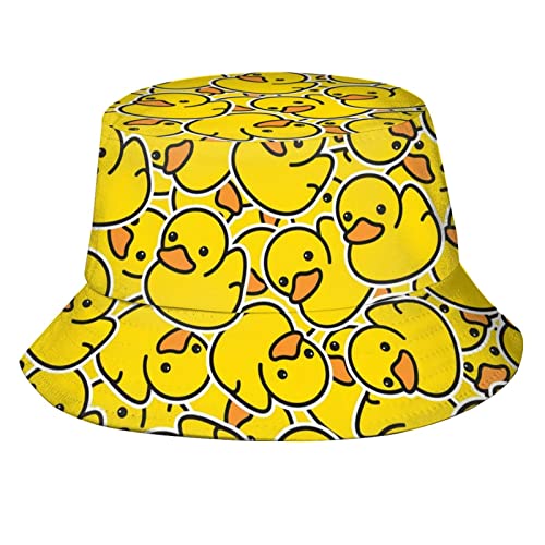 Unisex Rubber Duck Bucket Hats Beach Sun Hat Fisherman's Hat Summer Outdoor Packable Cap For Women Men Teens #TOP5