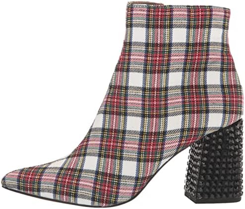 Betsey Johnson Women's Kassie Fashion Boot, White Plaid, 6 | Image 7