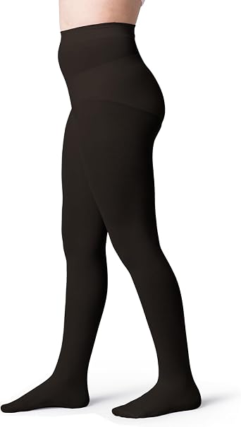 Silky Toes Girls Opaque Microfiber Tights 1-2 Pairs Black White or Colored Nylon Stockings for Kids - ballet footed tights