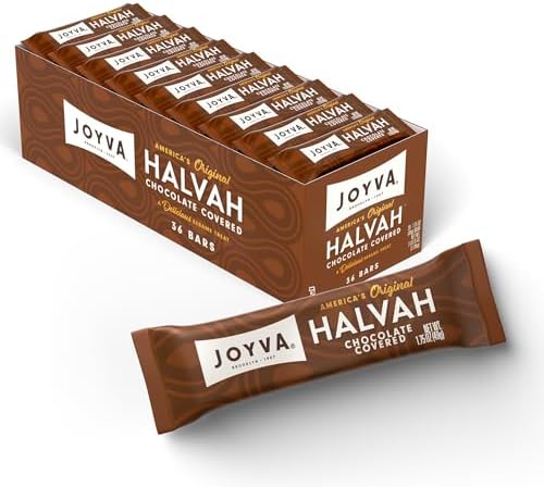 Joyva Halvah โ Chocolate Covered, 1.75oz Pack of 36 | A Delicious Sesame Treat | Dairy Free, Gluten-Free & Kosher Parve | Handcrafted in Brooklyn