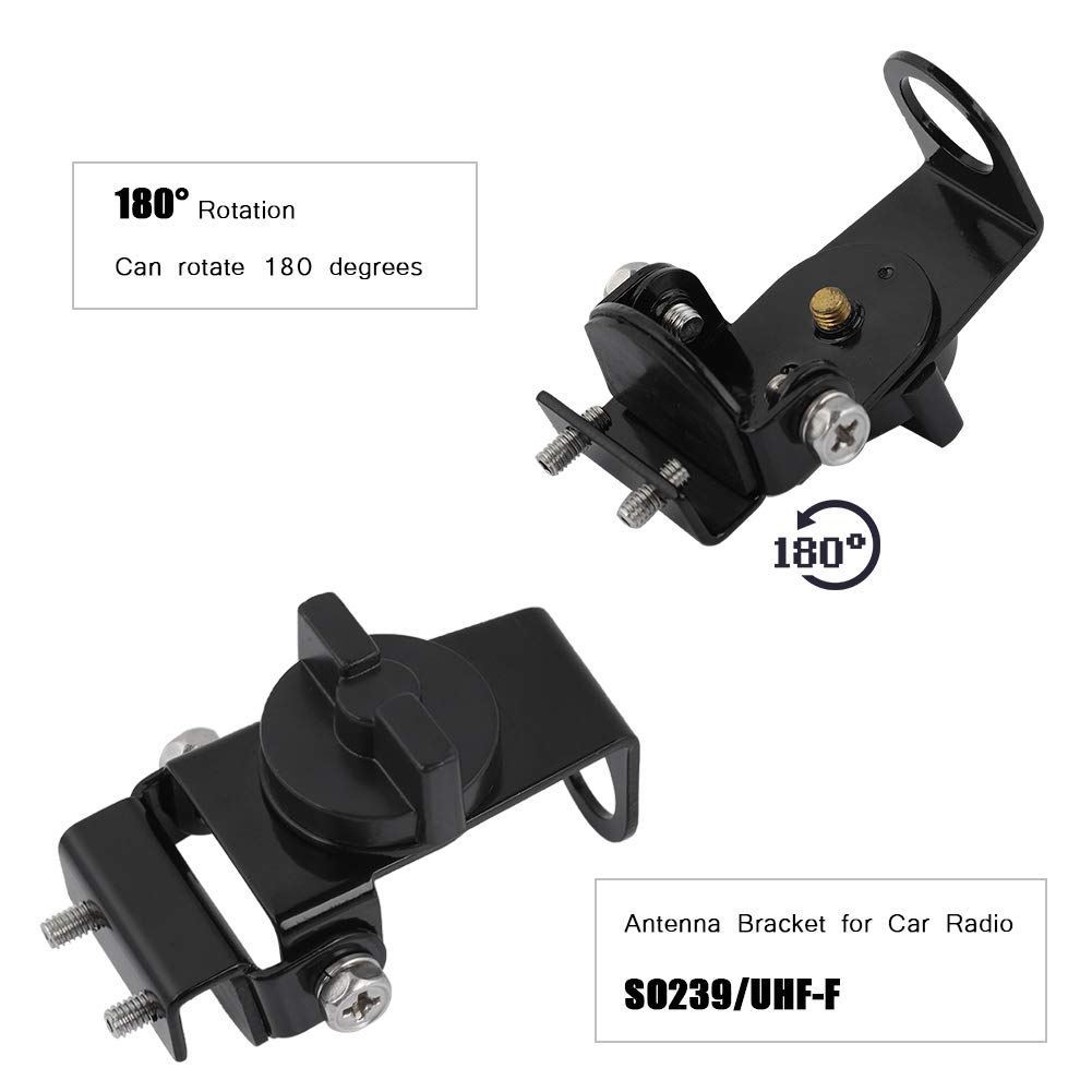 Estink Staffa di montaggio per regolabile, radio CB per veicoli montaggio radio mobile, con cuscinetto antigraffio, rotazione a 180°, supporto per autoradio