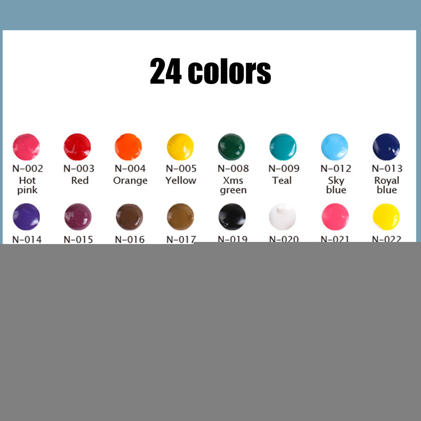 Pintura para Tela de Ropa Kit de 24 Colores para Lienzo | Pintura Lavable para Tela Para Adultos Artistas Estudiantes de Arte y Aficionados