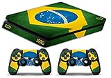  Skin PS4 SLIM HD - BRASIL BANDERA - limited edition DECAL COVER ADHESIVO playstation 4 SLIM SONY BUNDLE